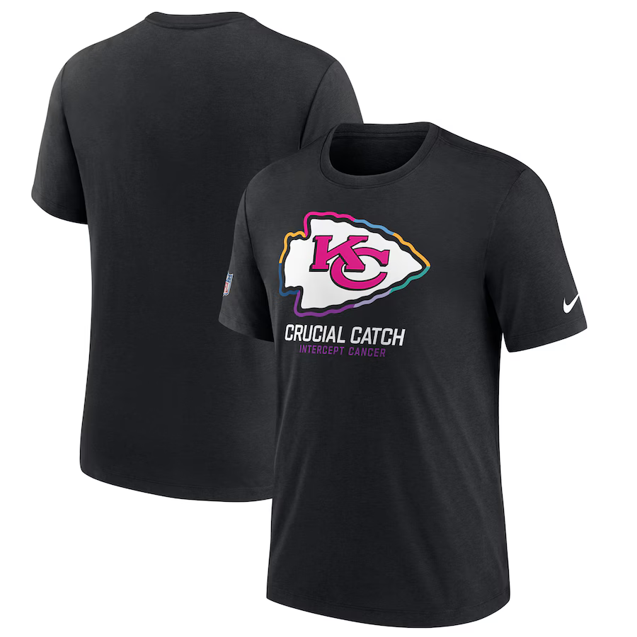 Men Kansas City Chiefs 2024 Nike NFL black T shirts->nfl t-shirts->Sports Accessory